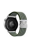 Kılıftech Amazfit Pace Zore Krd-133 22Mm Naylon Kumaş Hasır Örgülü Kordon - Yeşil