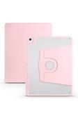 Kılıftech İpad Air 13 2025 M3 Kılıf Zore Termik Kalem Bölmeli Dönebilen Standlı Kılıf - Pembe