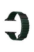 Kılıftech Watch 40Mm Uyumlu Krd-78 Pu Deri Kordon Strap Kayış Clo- Koyu Yeşil