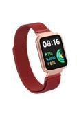 Safa Xiaomi Redmi Watch 2 Lite Uyumlu Krd-58 Metal Zore Kordon-Kırmızı