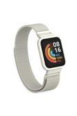 Wenixs Xiaomi Redmi Watch (Mi Watch Lite) Uyumlu Krd-58 Metal Zore Kordon-Gümüş