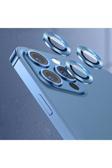 Kılıftech İphone 12 Pro Max Uyumlu Zore Cl-07 Kamera Koruyucu-Mavi
