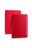Zore Galaxy Tab A7 10.4 T500 2020 Kılıf  Uyumlu Zore Tri Folding Kalem Bölmeli Standlı Kılıf-Kırmızı