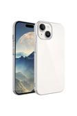 Gng Home İphone 15 Uyumlu Sert Pc Renkli Çerçeveli Zore Riksos Kılıf-Gümüş