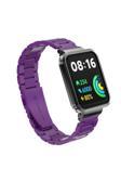 Kılıftech Xiaomi Redmi Watch 2 Lite Uyumlu Krd-60 Metal Zore Kordon-Mor