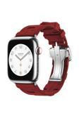 Kılıftech Watch 44Mm Spor Görünümlü Clo- Krd-94 Silikon Kordon-Koyu Kırmızı