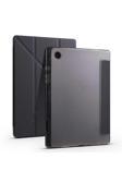 Kılıftech Galaxy Tab A8 10.5 Sm-X200 (2021) Kılıf  Uyumlu Zore Tri Folding Kalem Bölmeli Standlı Kılıf-Siyah