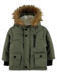 Civil Baby Kürklü 6-18 Ay Mont - Haki12-18 Ay