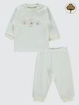 Civil Baby Organic Pamuklu Omuzdan Patlı 1-9 Ay Pijama Takımı - Ekru1-3 Ay