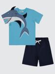 Civil Boys Köpek Balığı Baskılı 2-5 Yaş Takım - Mavi2-3 Yaş