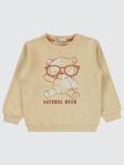 Civil Boys Natural Bear Baskılı 2-5 Yaş Sweatshirt - Bej2-3 Yaş