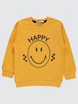 Civil Boys Happy Gülen Yüz Baskılı 2-5 Yaş Sweatshirt - Hardal2-3 Yaş