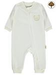 Civil Baby Organik Pamuklu Fermuarlı 0-6 Ay Tulum - Ekru3-6 Ay