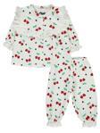 Civil Baby Puanlı Kiraz Emprime Fistolu Kız 6-18 Ay Pijama Takımı - Ekru12-18 Ay