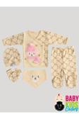 Baby Kids Colors 5 Parça Kutulu Sertifikalı Organik Saf Pamuklu Sevimli Hastane Çıkışı Set