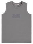 Civil Boys Gamer Mode Reflektör Baskılı Sıfır Kol 6-9 Yaş Tişört - Gri6-7 Yaş