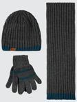 Civil Boys 6-9 Yaş Atkı Bere Eldiven Set - GriStandart