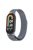 Kılıftech Xiaomi Smart Band 8 Zore Krd-01 Metal Kordon-Gri