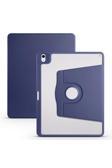 Kılıftech İpad Air 13 2025 M3 Kılıf Zore Termik Kalem Bölmeli Dönebilen Standlı Kılıf - Lacivert