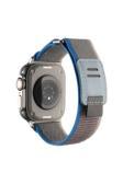 Kılıftech Apple Watch Ultra 49Mm Hasır Kordon Zore Krd-106 Strap Kayış-Gri-Mavi
