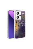Kılıftech Redmi Note 13 Pro Plus 5G Kılıf Kamera Korumalı Figürlü Zore Ponti Silikon Kapak - Lila