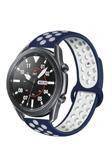 Safa Xiaomi Amazfit Pace Krd-02 Uyumlu Zore Kordon-Mavi-Beyaz