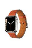 Kılıftech Watch 40Mm Uyumlu Krd-76 Pu Deri Kordon Strap Kayış Clo- Turuncu