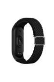 Kılıfda Kılıf Xiaomi Mi Band 4 Uyumlu Krd-49 Örgü Zore Kordon-Siyah