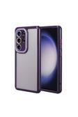 Kılıftech Galaxy S23 Ultra Kılıf Kamera Korumalı Renkli Kenar Ve Çerçeve Tasarımlı Zore Vitamin Kapak-Derin Mo