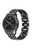 Kılıftech Galaxy Watch 46Mm (22Mm) Uyumlu Krd-17 Metal Zore Kordon-Siyah