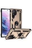 Kılıftech Galaxy S22 Ultra Uyumlu Zore Vega Kılıf-Gold