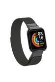 Wenixs Xiaomi Redmi Watch (Mi Watch Lite) Uyumlu Krd-58 Metal Zore Kordon-Siyah