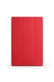 Kılıftech Galaxy Tab A8 10.5 Sm-X200 (2021)  Uyumlu Zore Smart Cover Standlı 1-1 Kılıf-Kırmızı