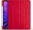 Apple Uyumlu iPad Air 10.9 inç 4. Nesil Fuchsia TriFolding Kalemlikli Tablet Kılıfi