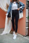 Mooishan Kadın JeansCharm Yüksek Bel Skinny Siyah Kot Pantolon
