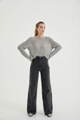 Kleshus Ganikus Füme Salaş Paça Palazzo Solmaz Jeans Pantolon