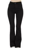 Kleshus Ganikus JnsWrld Royal Flare Jeans Ispanyol Kot Yüksek Bel Solmaz Siyah Ispanyol Kot Pantolon