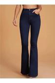 Kleshus Ganikus Lacivert İspanyol Paça Pantolon Jeans Likralı Esnek Kot