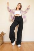 Kleshus Ganikus Likralı Salaş Pantolon Siyah Jeans