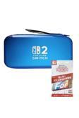 Switch 2 Taşıma Çantası ve Ekran Koruyucu -Maksimum Koruma - Darbeye ve Çizilmeye Karşı Ultra Koruma