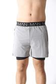 Man Of Man Gri Unisex Gym Ve Fitness Fitness Astarlı Taytlı Şort