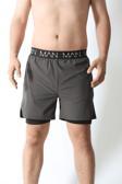 Man Of Man Haki Unisex Gym Ve Fitness Fitness Astarlı Taytlı Şort