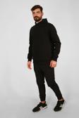 Man Of Man |Kapüşonlu Sweatshirt| Fleto Cep Detaylı Reflektör Baskılı Şardonlu