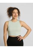 Ntb Nature The Brand Ntb Crop Rip Top Light Green, Kadın Spor Crop,Kadın Crop,Fitness Crop,Yoga Crop, Esnek Terletmez