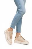 Bej Bağcıklı Hafif Kadın Sneaker Lady 029 Z