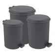 Omnipazar ELF-N320 Nostalji 3 Boy Plastik Pedallı Çöp Kovası 
