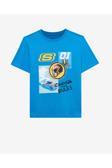 Skechers B Regular Fit Graphic Tee T-Shirt Büyük Erkek Çocuk Mavi Tshirt Sk2510113-315