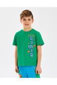 Skechers B Graphic Tee T-Shirt Büyük Erkek Çocuk Dark Green Tshirt Sk2510028-300
