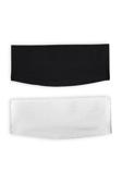 Loggia 2 Adet Bandana Şeklinde Bone Siyah Beyaz - Kadın Tesettür Dikişsiz Geçme İç Bone - Spor Saç Bandı