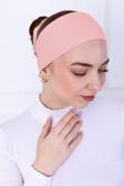 Loggia Kaymaz Bandana Pudra Pembe Kaymayan Silikonlu Sportif Saç Bandı - Geçme Tesettür Bone